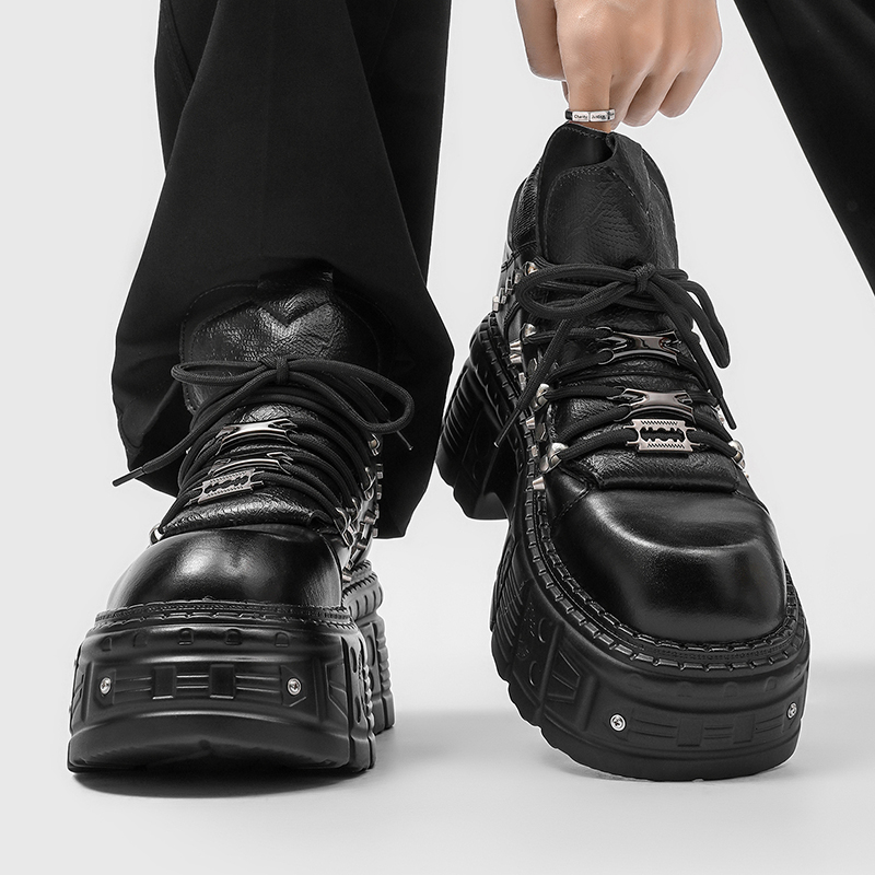 Men'S Shoes Increase Height - أحذية رجالية جديدة بتصميم قوطي بانك،