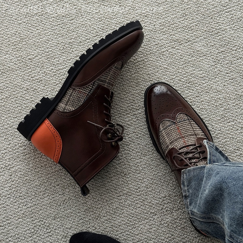 أحذية رجالية من التويد بنقشة م - مراجعة Men'S Shoes Smart وسعره